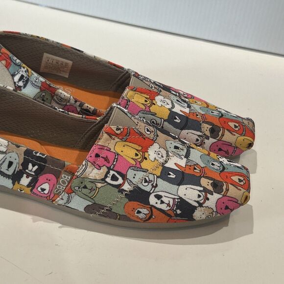 Bob's for Dogs Canvas Flats Slip on Shoes Sketchers Memory Foam Women's 8 - Picture 3 of 12